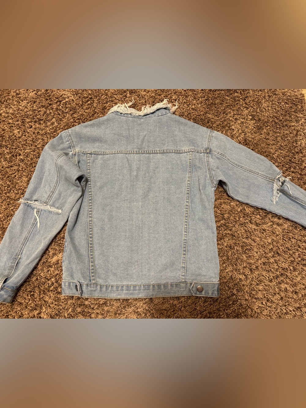 Distressed Blue Jean Jacket - Picture 5 of 5